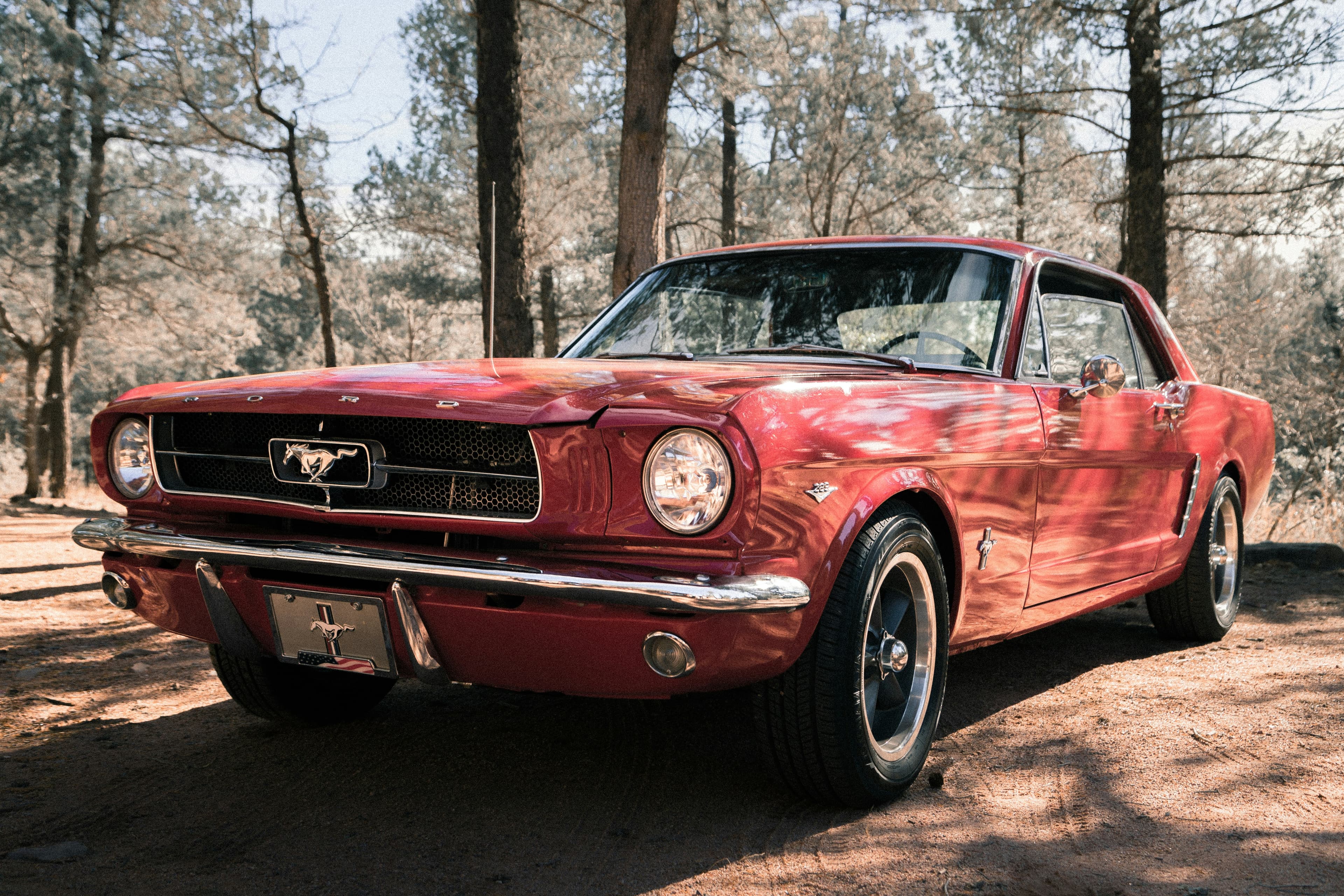 Vintage Burgundy 1967 Ford Mustang — view 1